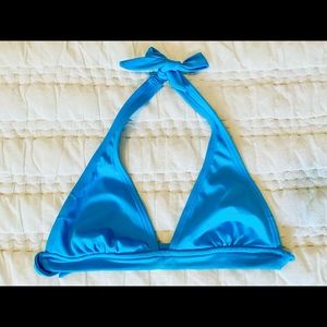 💥LAST CHANCE💥 Y2K Retro Blue Bikini V-Neck Halter Ties Swim Top
